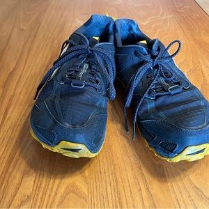 Altra Lone Peak 4.5 Running Shoes Carbon Blue Yellow Size 9 (M)/Size 11 (W)